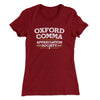 Oxford Comma Appreciation Society Funny Women's T-Shirt Cardinal | Funny Shirt from Famous In Real Life
