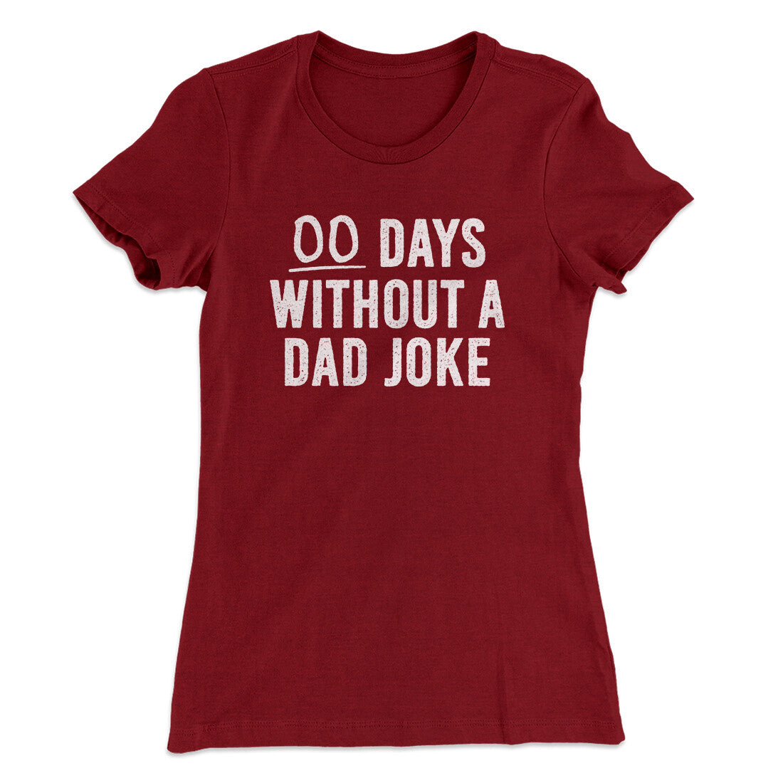00 Days Without A Dad Joke Funny Women's T-Shirt | Funny Shirt from Famous In Real Life
