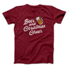 Beer And Christmas Cheer Men/Unisex T-Shirt Cardinal | Funny Shirt from Famous In Real Life