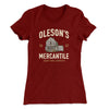 Oleson's Mercantile Women's T-Shirt Cardinal | Funny Shirt from Famous In Real Life