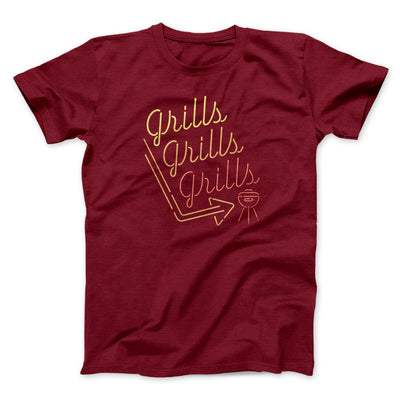 Grills Grills Grills Men/Unisex T-Shirt Cardinal | Funny Shirt from Famous In Real Life