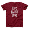 Death Metal Live Laugh Love Funny Men/Unisex T-Shirt Cardinal | Funny Shirt from Famous In Real Life