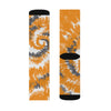 Orange & Grey Tie Dye Adult Crew Socks M | Funny Shirt from Famous In Real Life