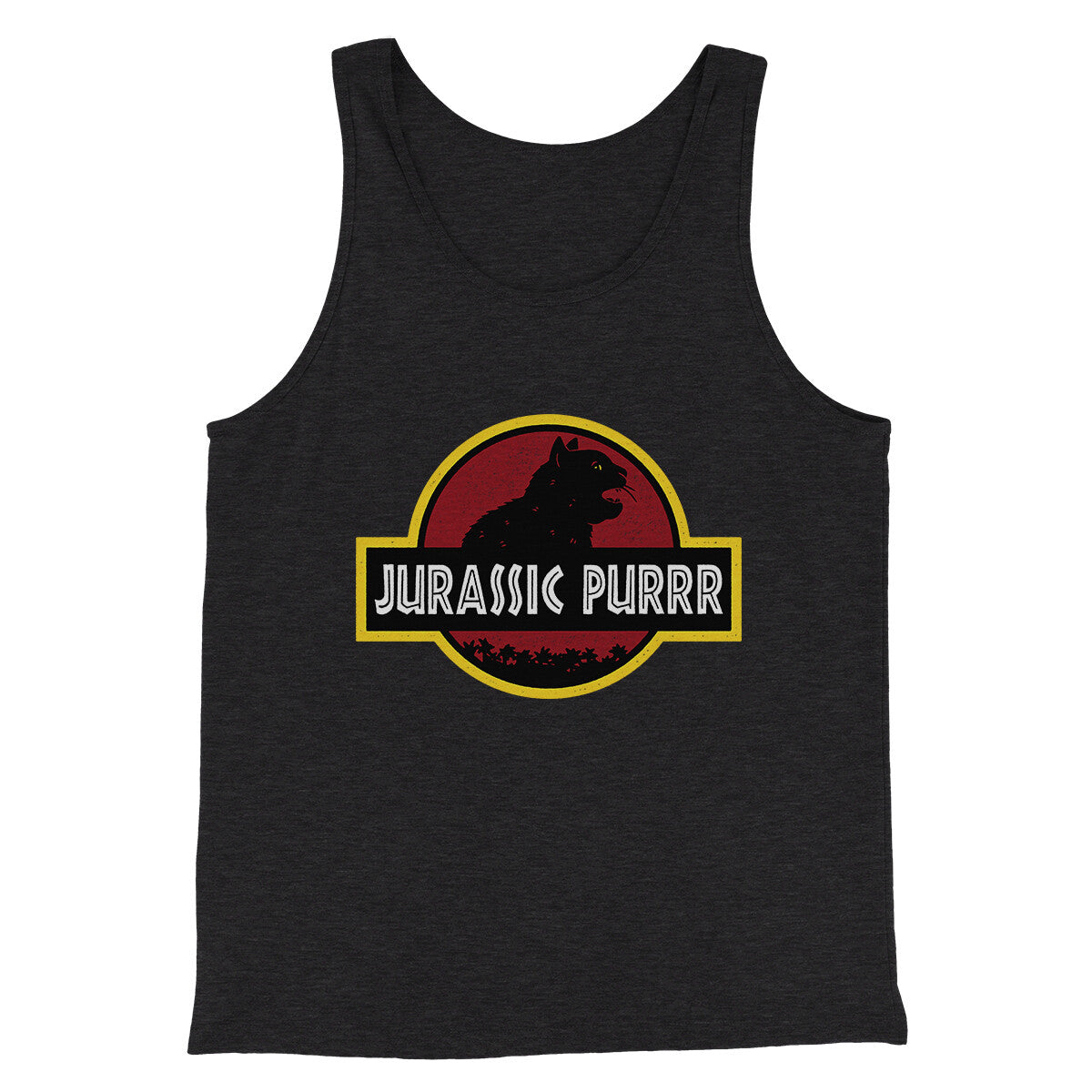 Jurassic Purr Funny Movie Men/Unisex Tank Top | Funny Shirt from Famous In Real Life