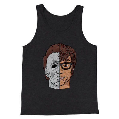 Michael Myers Funny Movie Men/Unisex Tank Top Charcoal Black TriBlend | Funny Shirt from Famous In Real Life