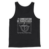 The Annexation Of Puerto Rico Funny Movie Men/Unisex Tank Top Charcoal Black TriBlend | Funny Shirt from Famous In Real Life