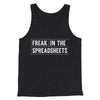 Freak In The Spreadsheets Funny Men/Unisex Tank Top Charcoal Black TriBlend | Funny Shirt from Famous In Real Life