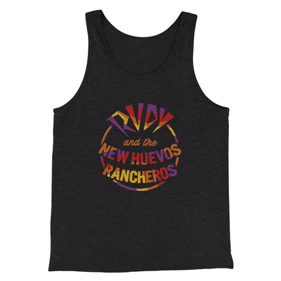 Rudy And The New Huevo Rancheros Funny Movie Men/Unisex Tank Top Charcoal Black TriBlend | Funny Shirt from Famous In Real Life
