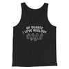 Of Quartz I Love Geology Men/Unisex Tank Top Charcoal Black TriBlend | Funny Shirt from Famous In Real Life