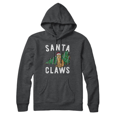 Santa Claws Hoodie Charcoal Heather | Funny Shirt from Famous In Real Life