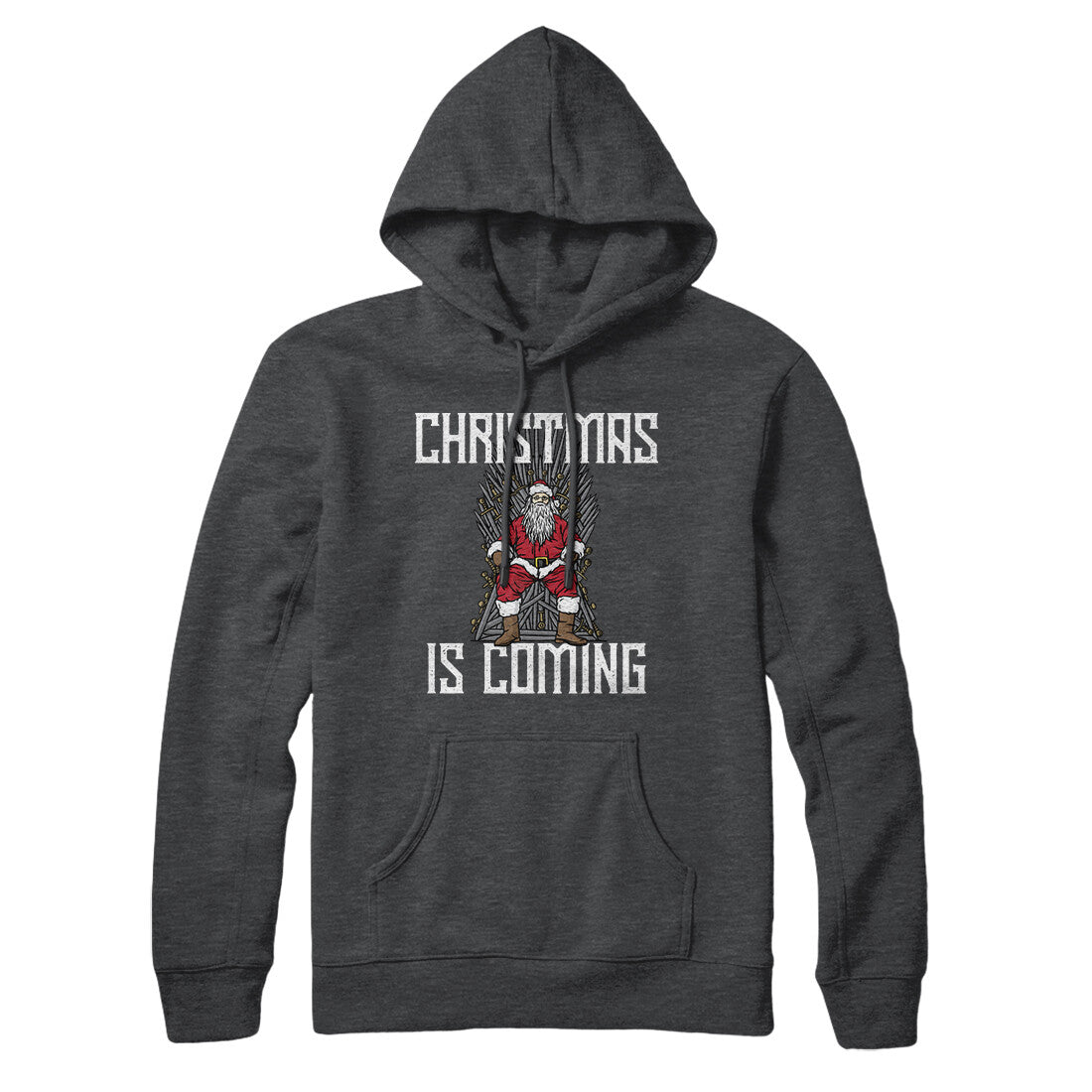 Christmas Is Coming Hoodie Charcoal Heather | Funny Shirt from Famous In Real Life