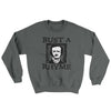 Bust A Rhyme Ugly Sweater Charcoal | Funny Shirt from Famous In Real Life