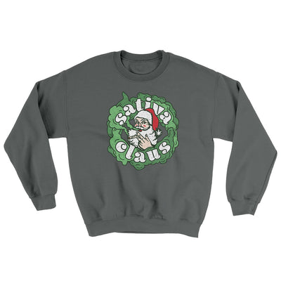 Sativa Claus Ugly Sweater Charcoal | Funny Shirt from Famous In Real Life