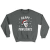 Happy Pawlidays Ugly Sweater Charcoal | Funny Shirt from Famous In Real Life