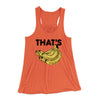 That's Bananas Funny Women's Flowey Racerback Tank Top Coral | Funny Shirt from Famous In Real Life
