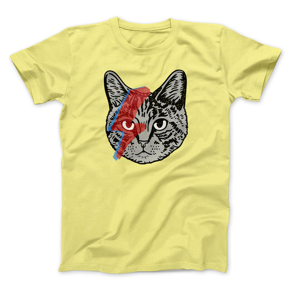 Bowie Cat Men/Unisex T-Shirt | Funny Shirt from Famous In Real Life