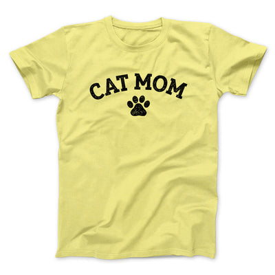 Cat Mom Men/Unisex T-Shirt Cornsilk | Funny Shirt from Famous In Real Life