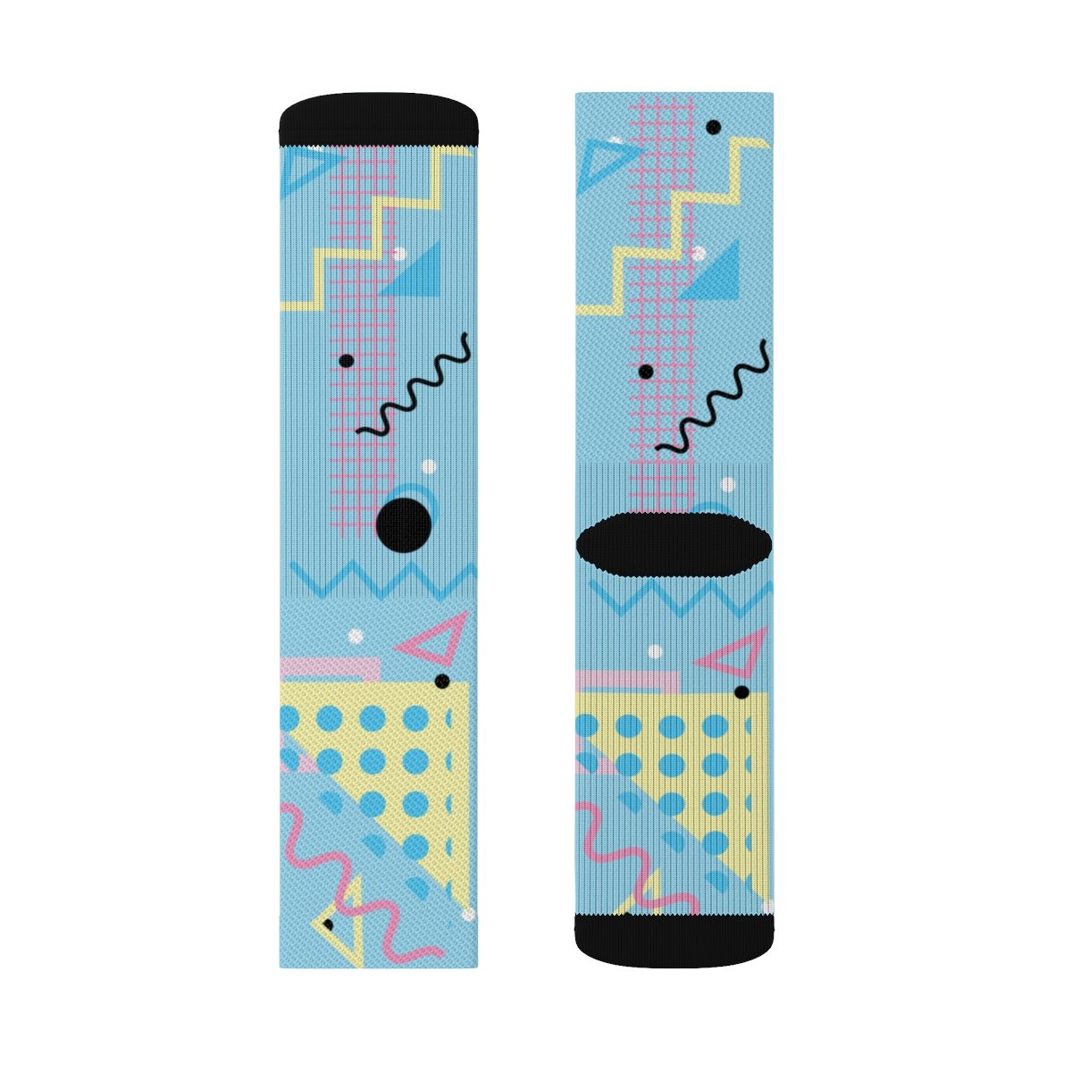 90s Memphis Pattern Adult Crew Socks | Funny Shirt from Famous In Real Life