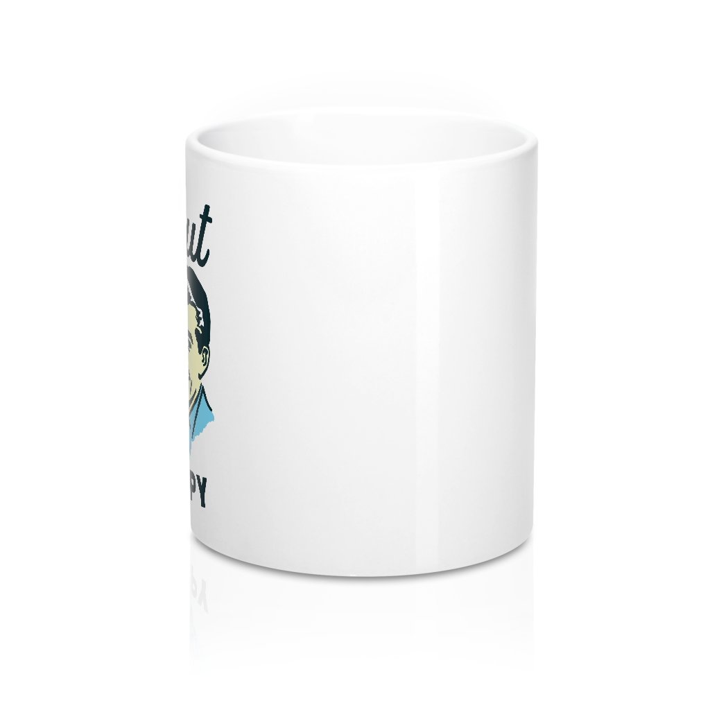 Donut Worry Be Happy Coffee Mug | Funny Shirt from Famous In Real Life