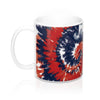 Red & Blue Tie Dye Coffee Mug 11oz | Funny Shirt from Famous In Real Life