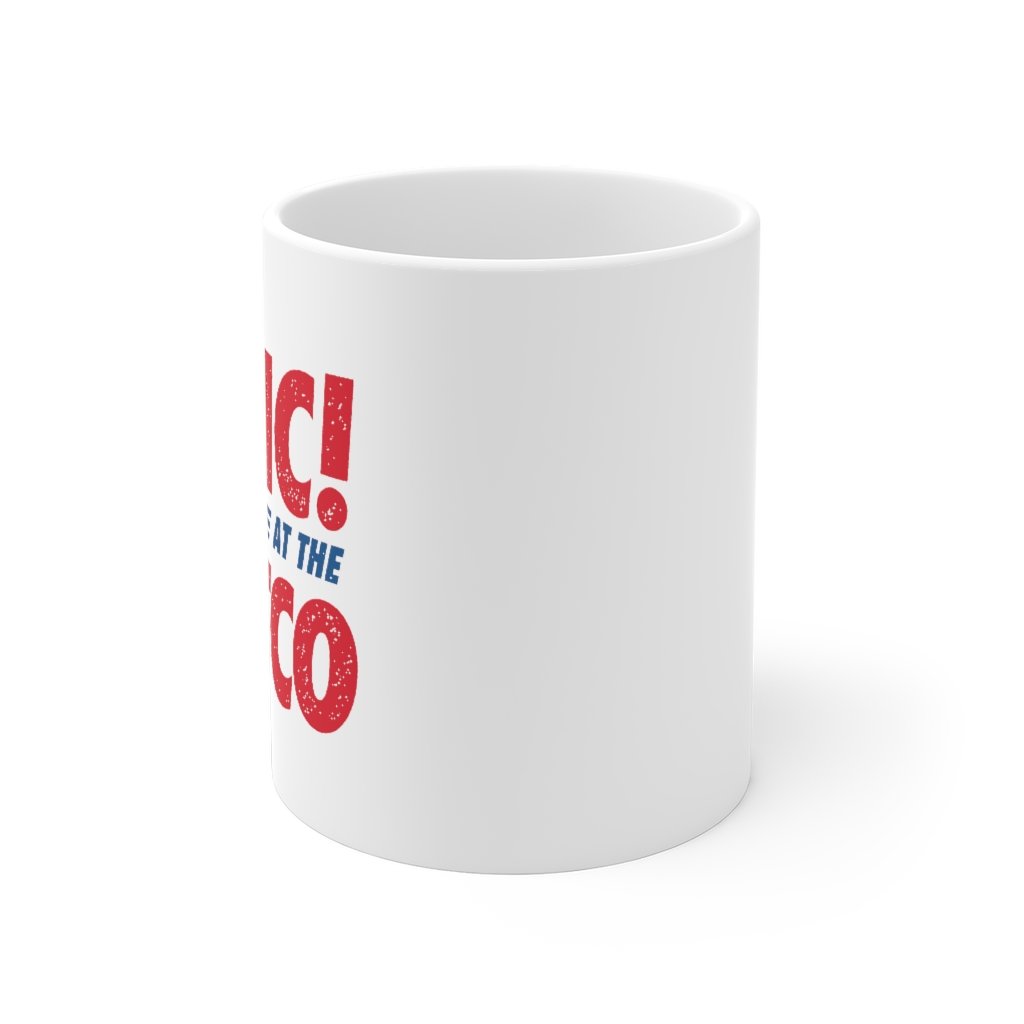 Panic! At The Costco Coffee Mug | Funny Shirt from Famous In Real Life