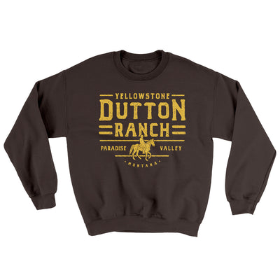 Yellowstone Dutton Ranch Ugly Sweater Dark Chocolate | Funny Shirt from Famous In Real Life