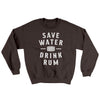 Save Water Drink Rum Ugly Sweater Dark Chocolate | Funny Shirt from Famous In Real Life