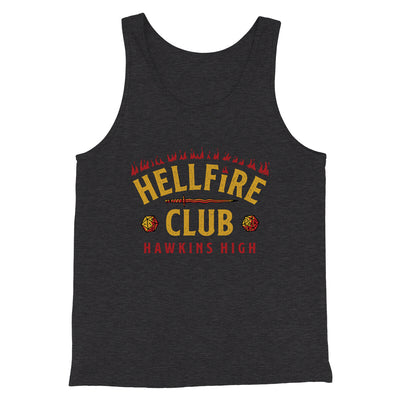 Hellfire Club Men/Unisex Tank Top Dark Grey Heather | Funny Shirt from Famous In Real Life