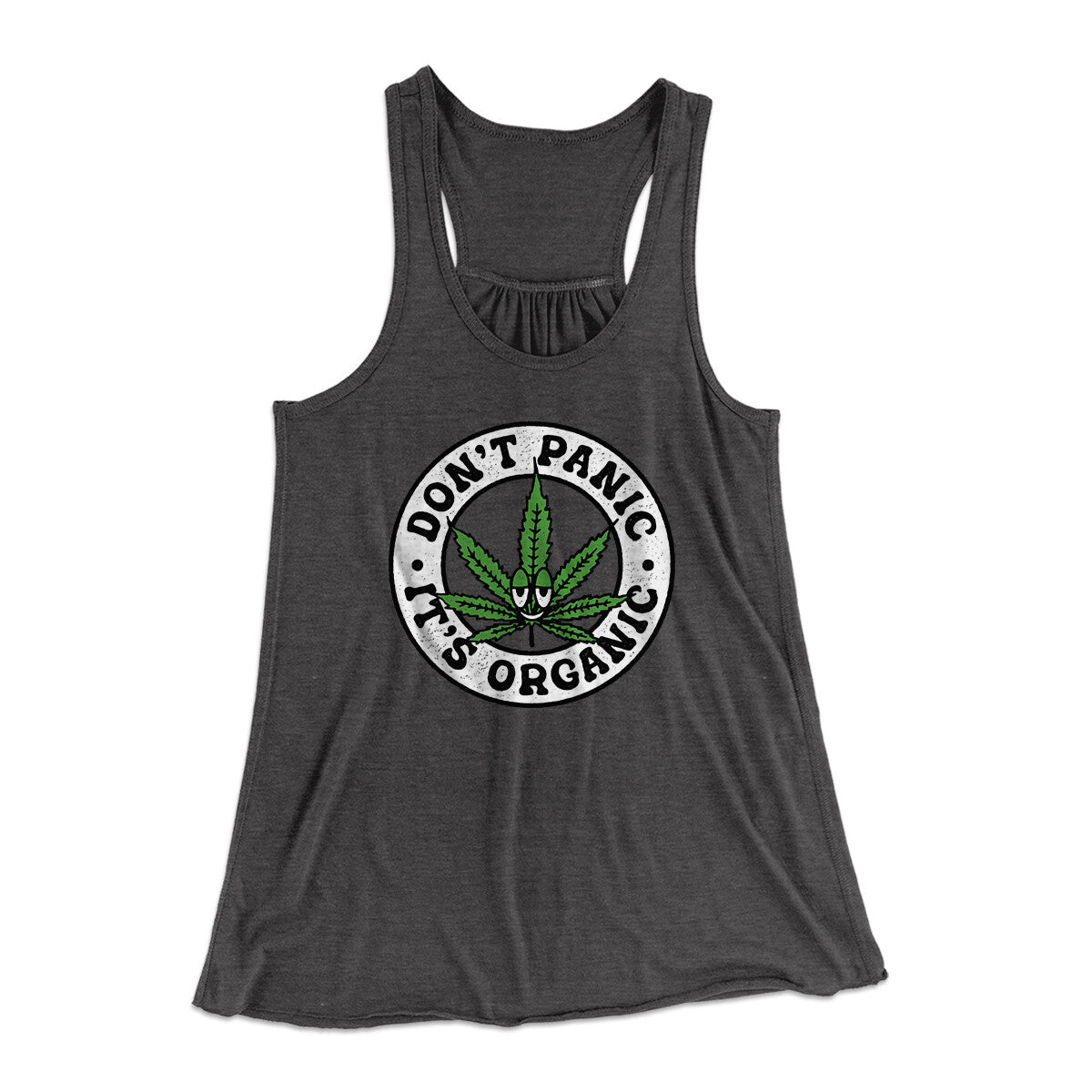 Don't Panic It's Organic Women's Flowey Racerback Tank Top | Funny Shirt from Famous In Real Life