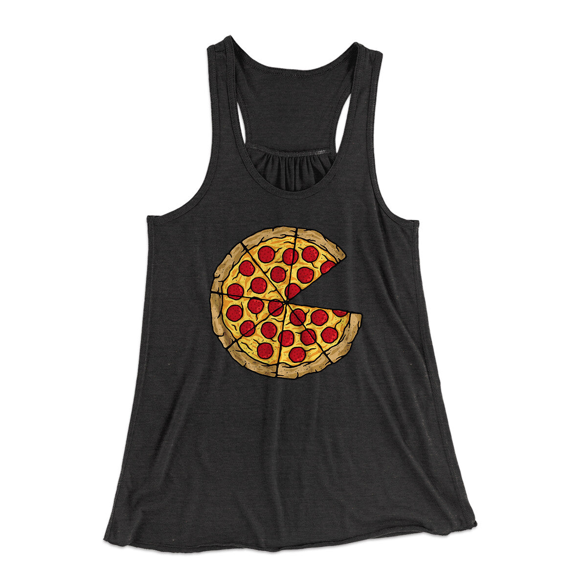 Pizza Slice Couple's Shirt Women's Flowey Racerback Tank Top | Funny Shirt from Famous In Real Life