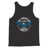 All American Burger Funny Movie Men/Unisex Tank Top Dark Grey Heather | Funny Shirt from Famous In Real Life