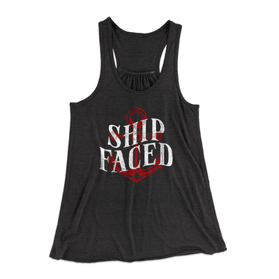 Ship Faced Women's Flowey Racerback Tank Top Dark Grey Heather | Funny Shirt from Famous In Real Life