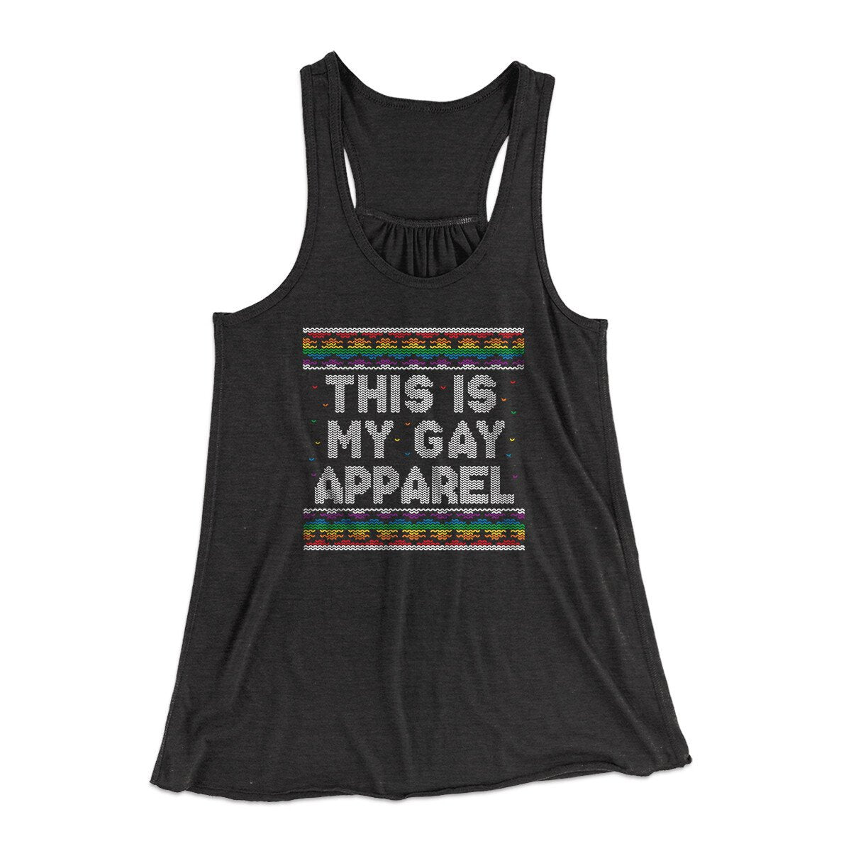 This Is My Gay Apparel Women's Flowey Racerback Tank Top | Funny Shirt from Famous In Real Life