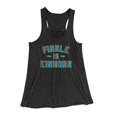 Finkle Is Einhorn Women's Flowey Racerback Tank Top Dark Grey Heather | Funny Shirt from Famous In Real Life