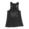 The North Pole Strip Club Women's Flowey Racerback Tank Top Dark Grey Heather | Funny Shirt from Famous In Real Life