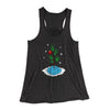 Comic Strip Christmas Tree Women's Flowey Racerback Tank Top Dark Grey Heather | Funny Shirt from Famous In Real Life