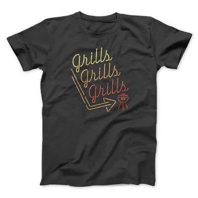 Grills Grills Grills Men/Unisex T-Shirt Dark Grey | Funny Shirt from Famous In Real Life