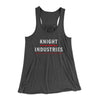 Knight Industries Women's Flowey Racerback Tank Top Dark Grey | Funny Shirt from Famous In Real Life