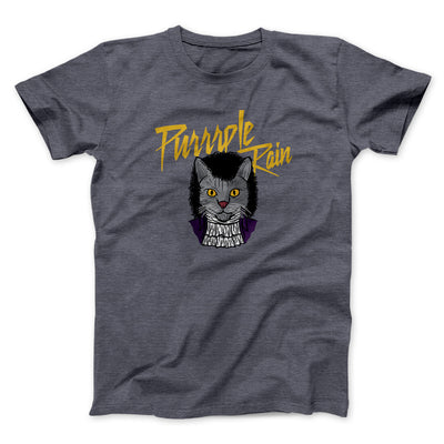 Purrrple Rain Men/Unisex T-Shirt Dark Heather | Funny Shirt from Famous In Real Life