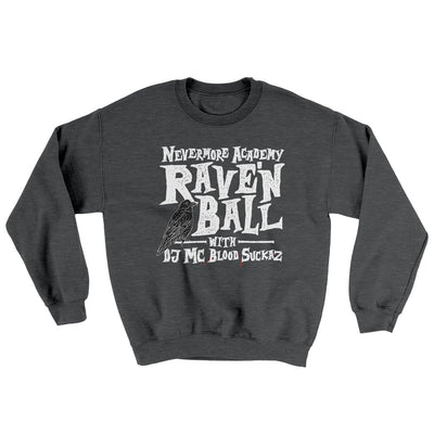Nevermore Academy Rave'n Ball Ugly Sweater Dark Heather | Funny Shirt from Famous In Real Life