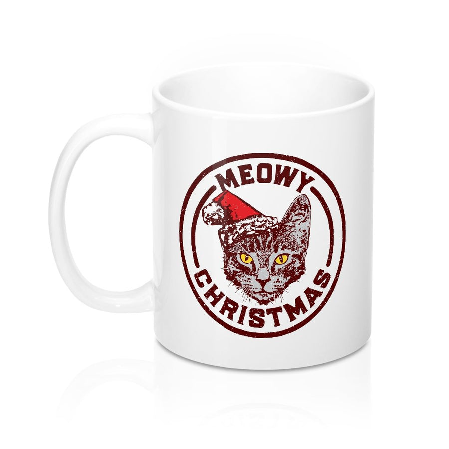 Meowy Christmas Coffee Mug | Funny Shirt from Famous In Real Life