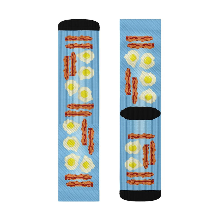 Bacon & Eggs Adult Crew Socks | Funny Shirt from Famous In Real Life