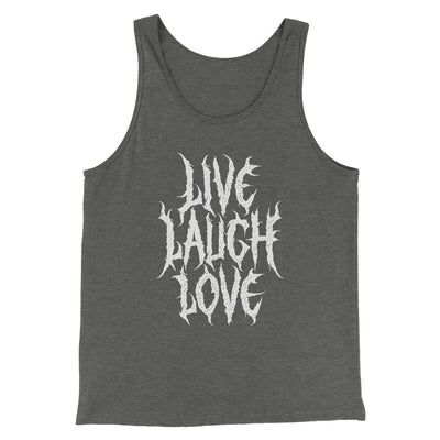 Death Metal Live Laugh Love Funny Men/Unisex Tank Top Deep Heather | Funny Shirt from Famous In Real Life