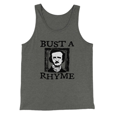 Bust A Rhyme Men/Unisex Tank Top Deep Heather | Funny Shirt from Famous In Real Life