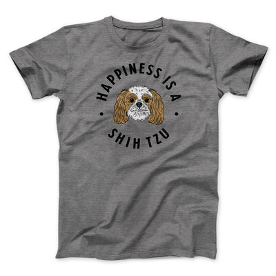 Happiness Is A Shih Tzu Men/Unisex T-Shirt Deep Heather | Funny Shirt from Famous In Real Life