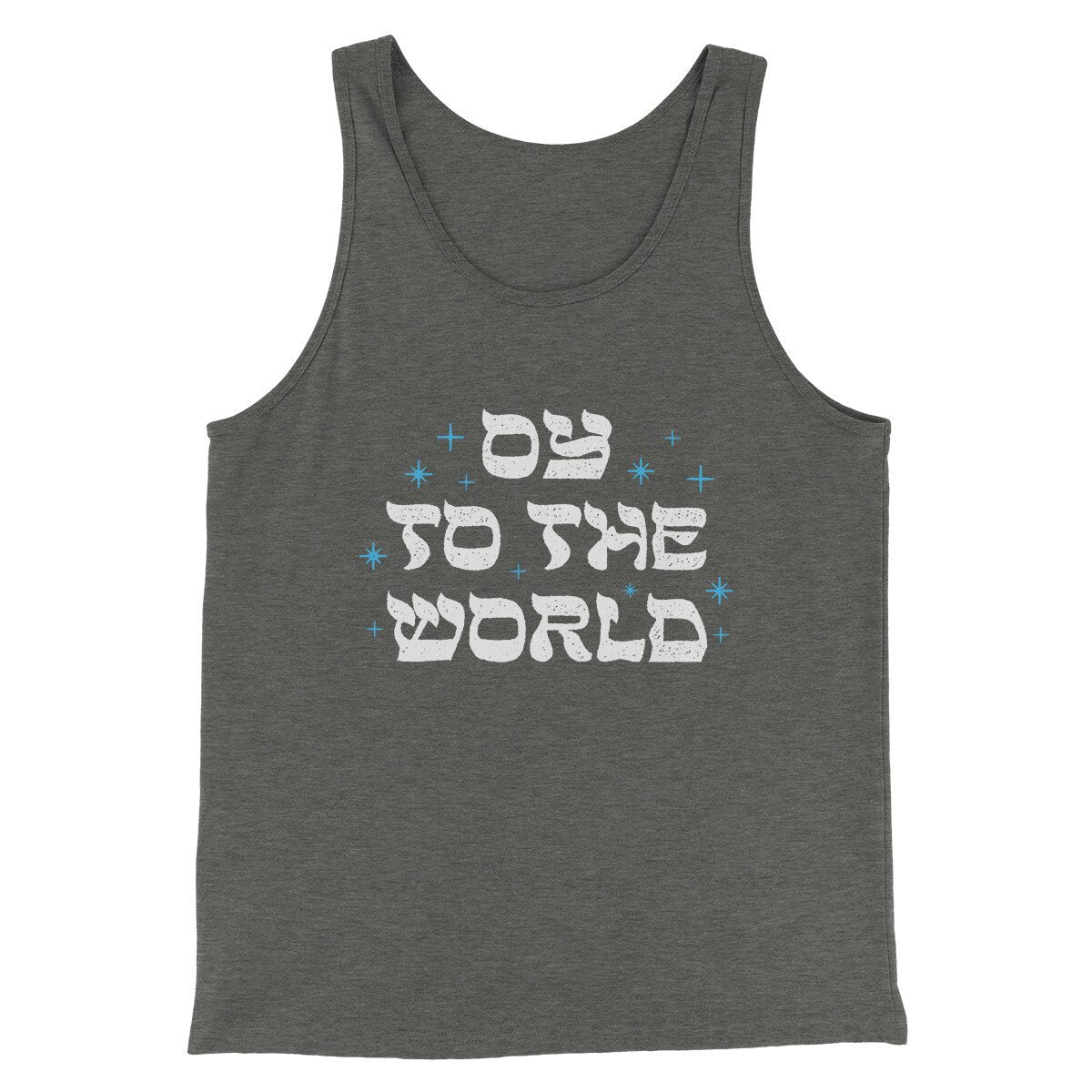Oy To The World Funny Hanukkah Men/Unisex Tank Top | Funny Shirt from Famous In Real Life