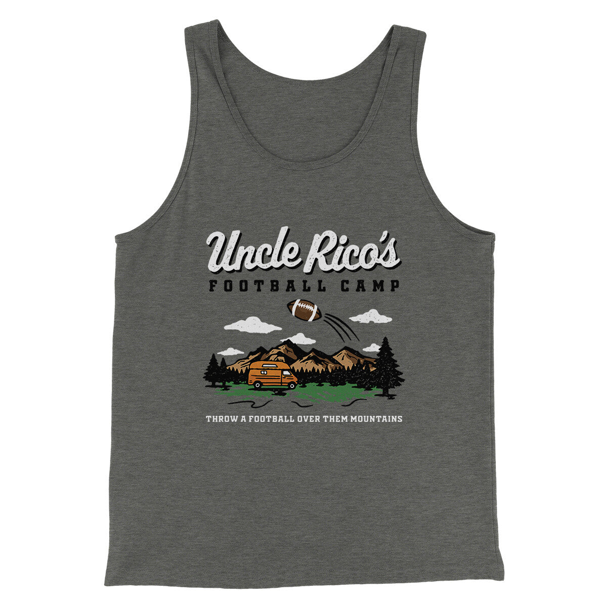 Uncle Rico's Football Camp Funny Movie Men/Unisex Tank Top Deep Heather | Funny Shirt from Famous In Real Life