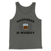 Happiness Is Whiskey Men/Unisex Tank Top Deep Heather | Funny Shirt from Famous In Real Life