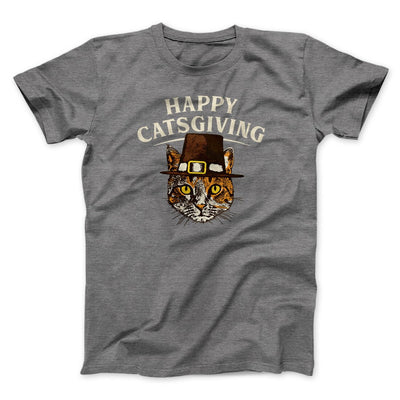 Happy Catsgiving Funny Thanksgiving Men/Unisex T-Shirt Deep Heather | Funny Shirt from Famous In Real Life
