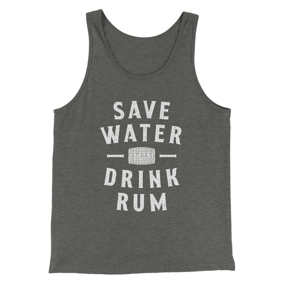 Save Water Drink Rum Men/Unisex Tank Top | Funny Shirt from Famous In Real Life